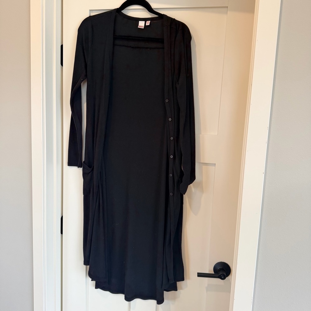 Bongo Black Longline Cardigan